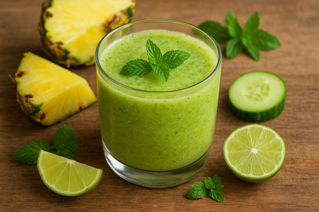 🍍 Pineapple-Cucumber Mint Smoothie for Weight Loss in Nigeria