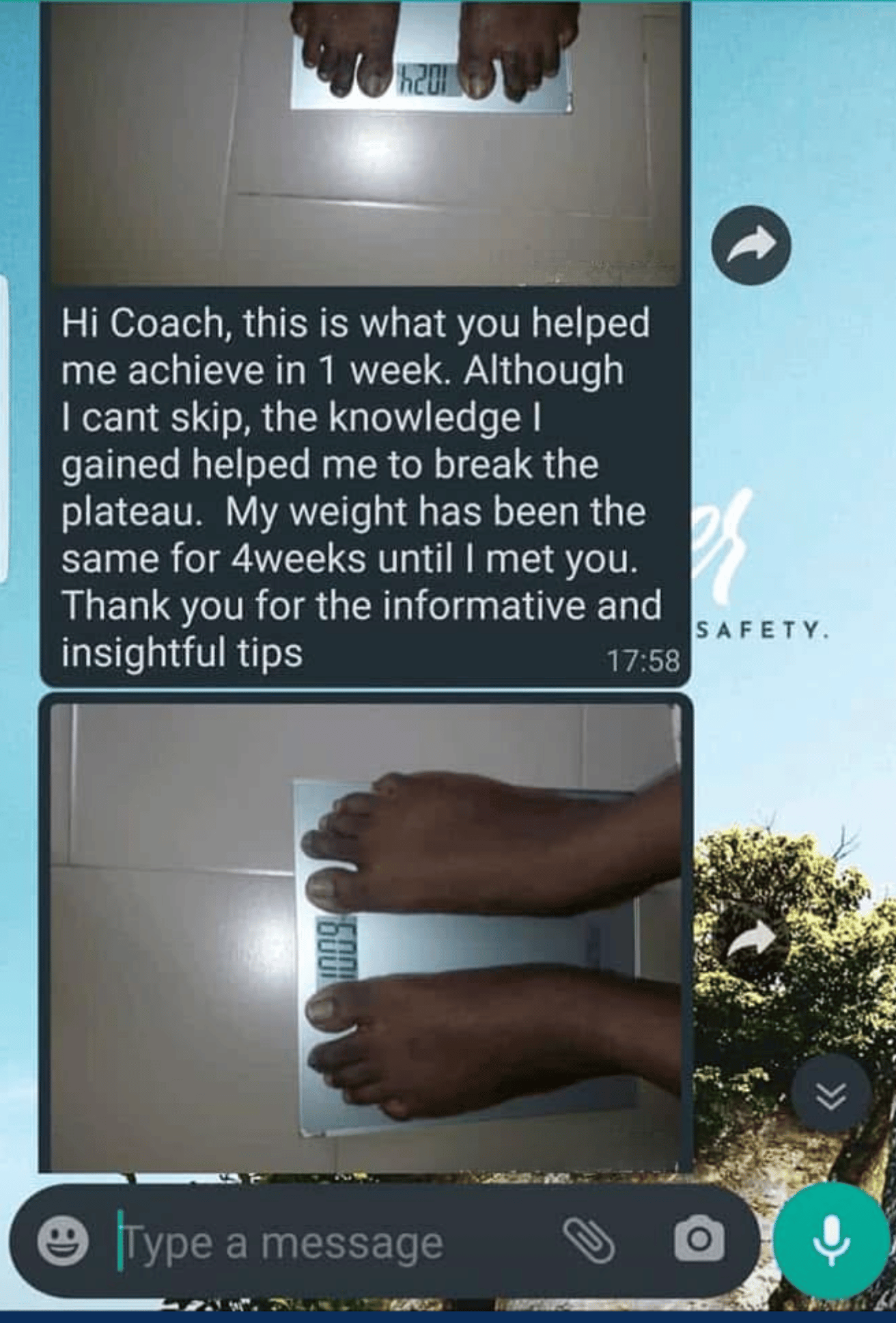 Fat loss transformation